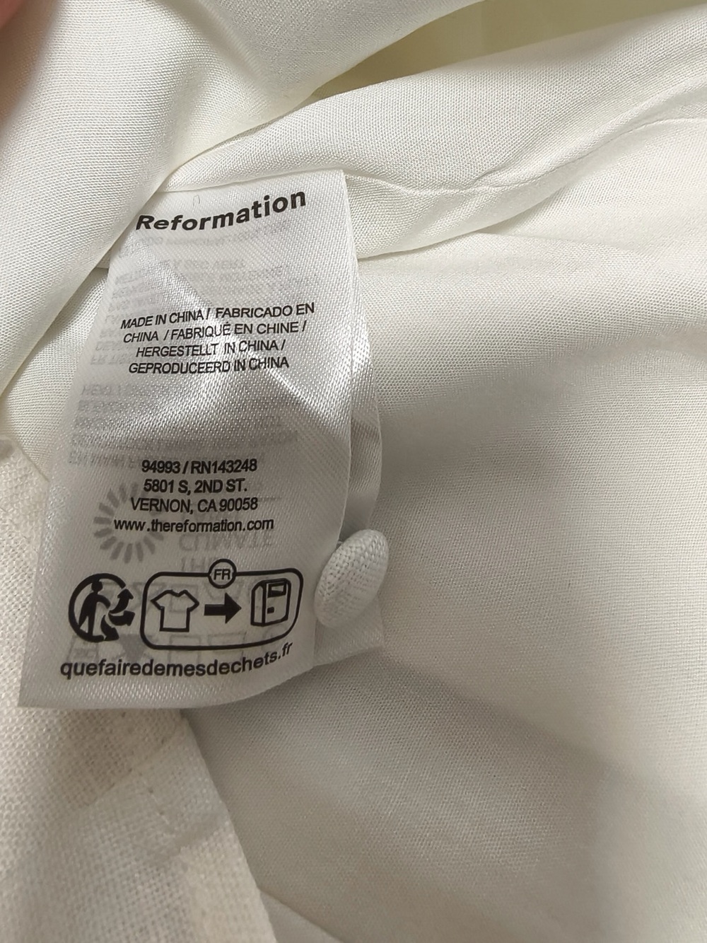 Reformation Molly Linen Shirt - white - Picture 7 of 7